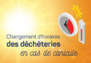 Horaires Déchetteries Canicule