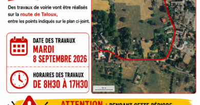 TRAVAUX VOIRIE ROUTE DE TALOUX